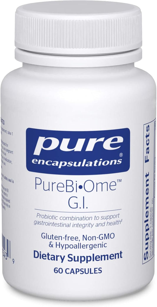 PureBi•Ome G.I. Hypoallergenic Probiotic Blend for G.I. Health - 60 Capsules