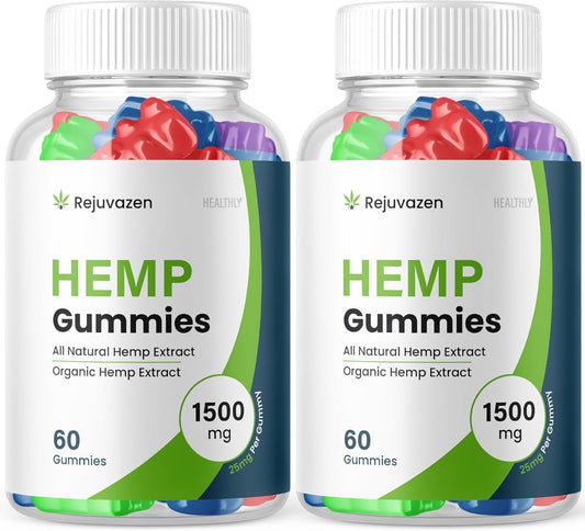 Purvia Rejuvazen metabolism booster Gummies - 2 Pack Blood Pressure Sugar Formula - High Potency Blend 1500mg (120 Gummies)