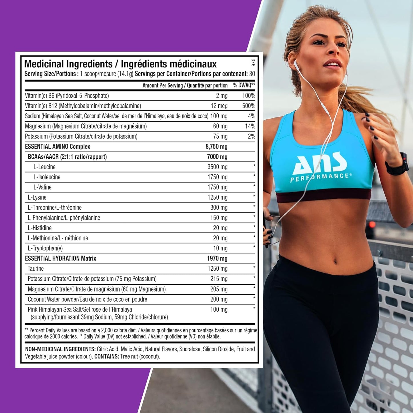 Quench EAA Aminos + Electrolytes - Complete 9 EAA Blend - 10g Amino Acids - Vitamins, Antioxidants, Electrolytes - Zero Sugar, Carbs, Calories - Grape Blast