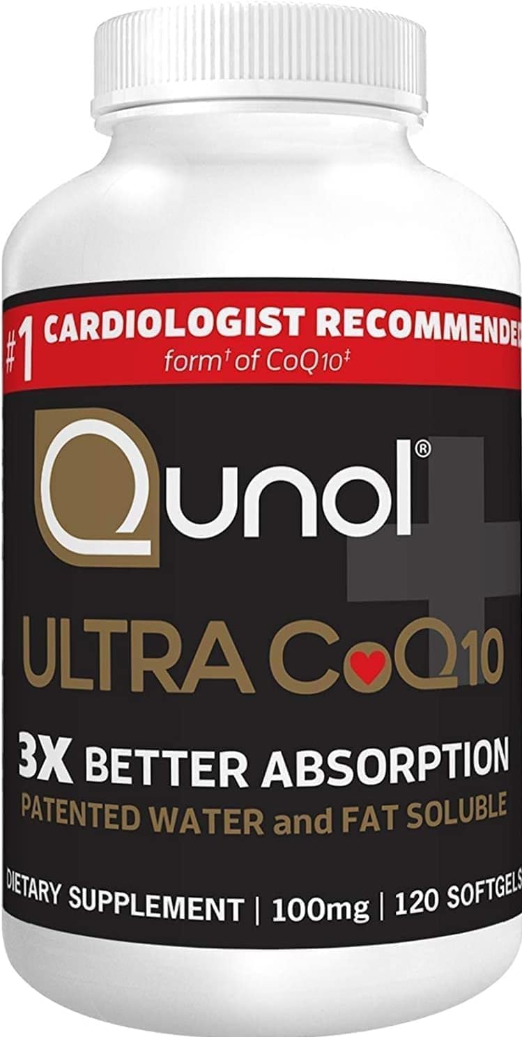 Qunol CoQ10 100mg Softgels, 3x Better Absorption Coenzyme Q10 Supplement for Heart Health - Antioxidant for Energy - 120 Count