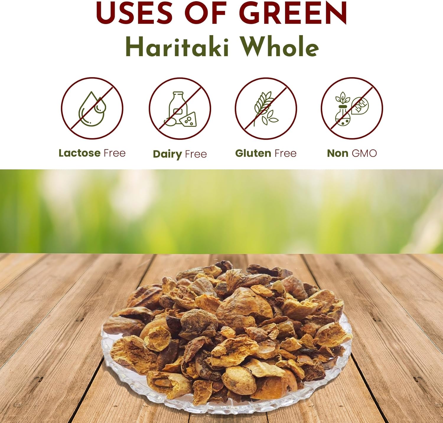 Raw Organic Haritaki Whole - Terminalia Chebula (Yellow Myrobalan) from India - 100% Kosher & USDA Certified - Vegan, Non-GMO, Gluten Free - 16 oz