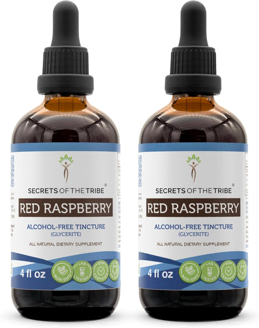 Red Raspberry Alcohol-Free Tincture Extract - 2x4 fl oz - Secrets of the Tribe