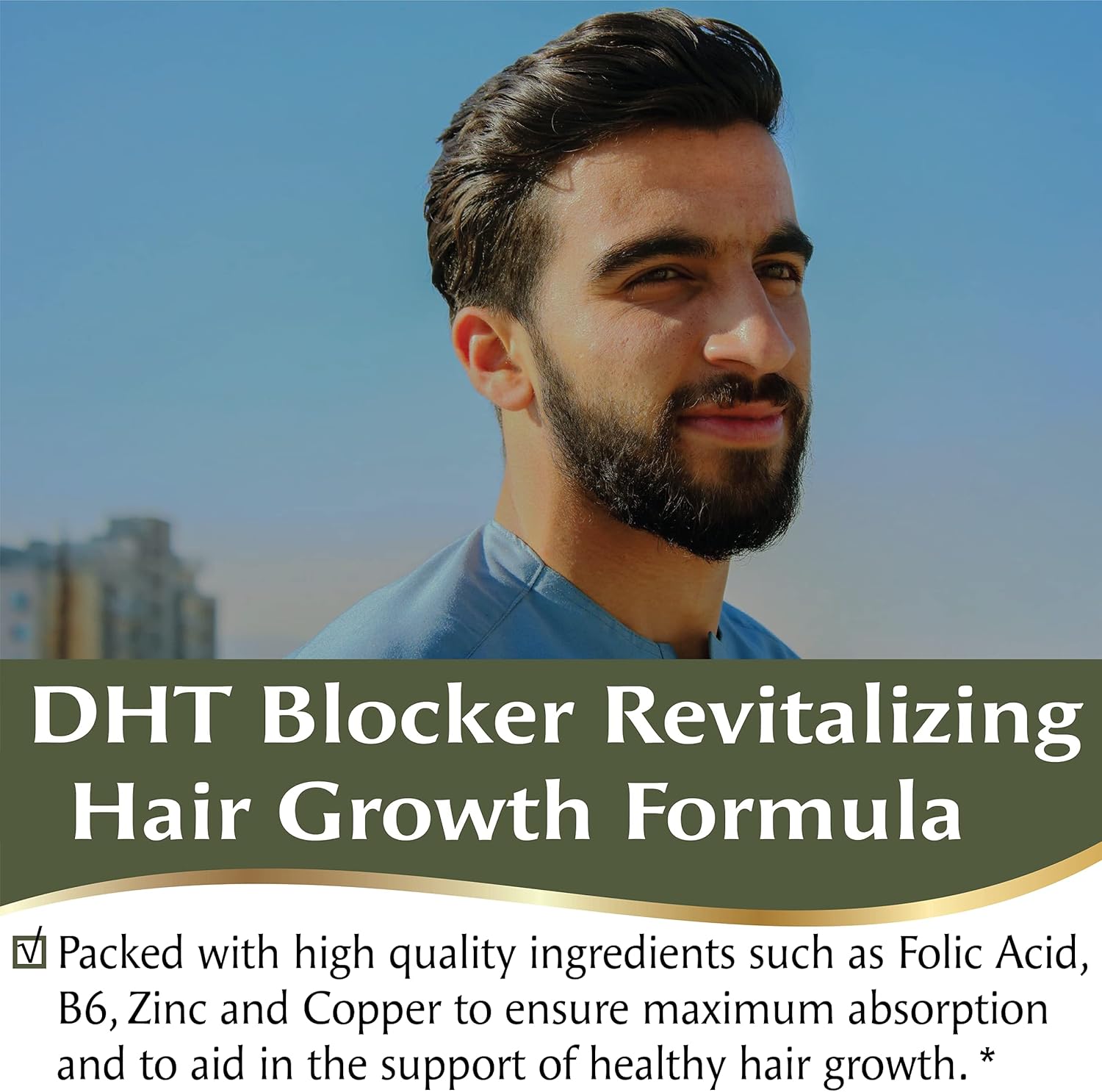 Revitalize Hair Growth with Pacific Nature's DHT Blocker Supplement - 60 Capsules for Men & Women - Non-GMO, Gluten Free Formula