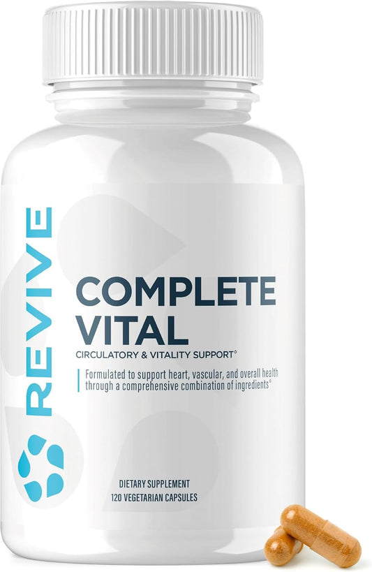 Revive MD Complete Vital Supplement - 120 Vegetarian Capsules with NAC & CoQ10 for Health Support & Antioxidant Boost