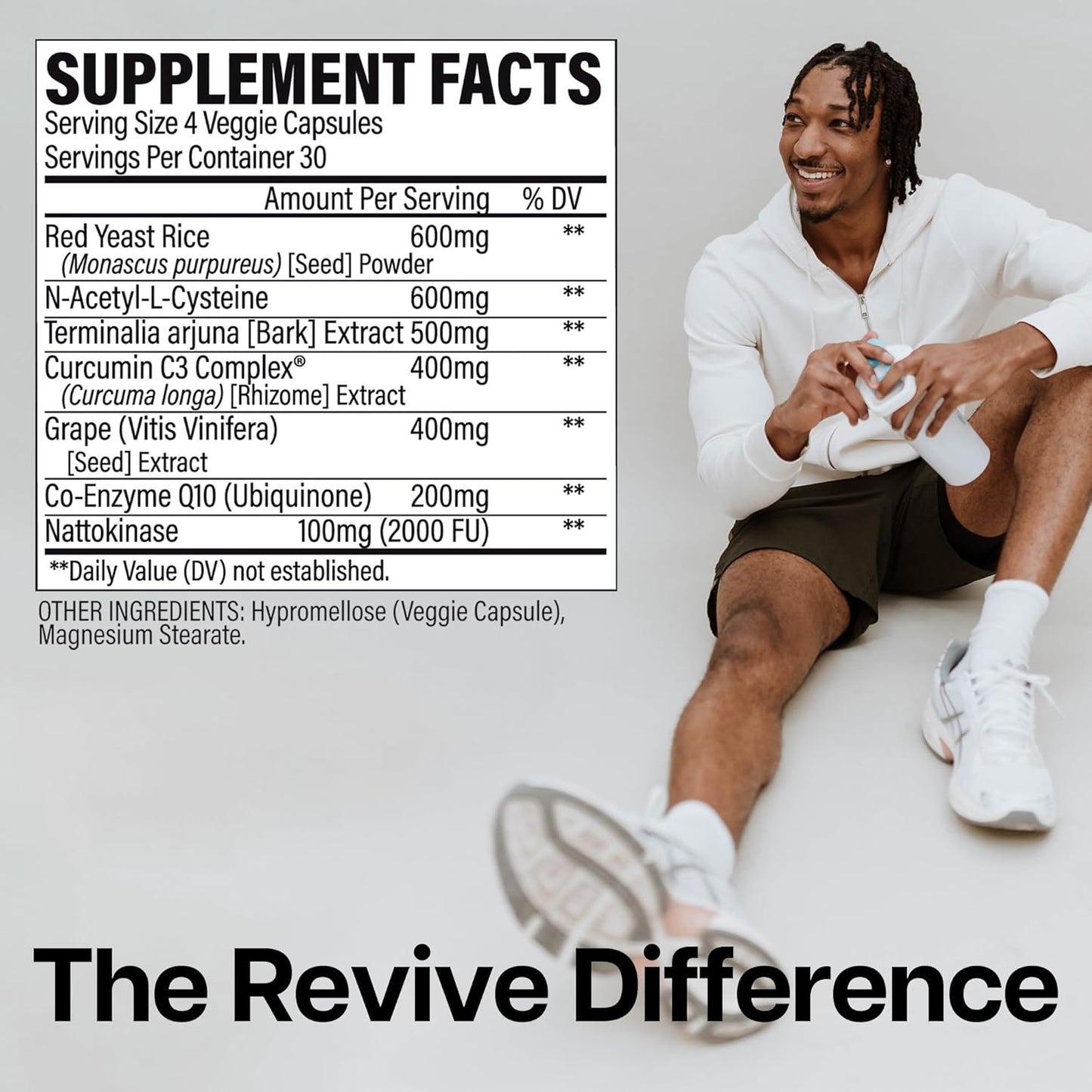 Revive MD Complete Vital Supplement - 120 Vegetarian Capsules with NAC & CoQ10 for Health Support & Antioxidant Boost