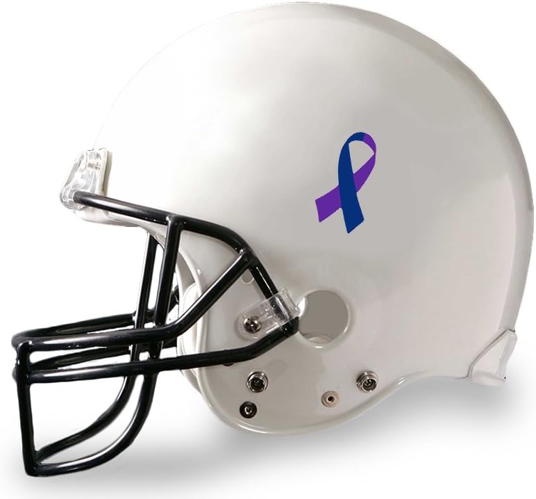 Rheumatoid Arthritis Awareness Ribbon Decal - Small Blue & Purple - Ideal for Helmets and Vehicles - Support Groups, Events, Fundraising