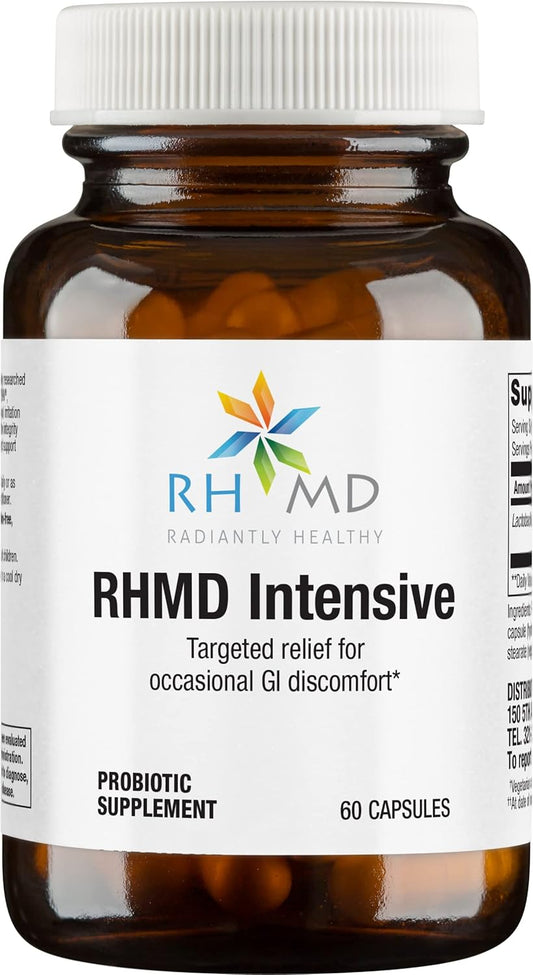 RHMD Intensive Probiotic Supplement - Relief for Occasional GI Discomfort (60 Capsules)