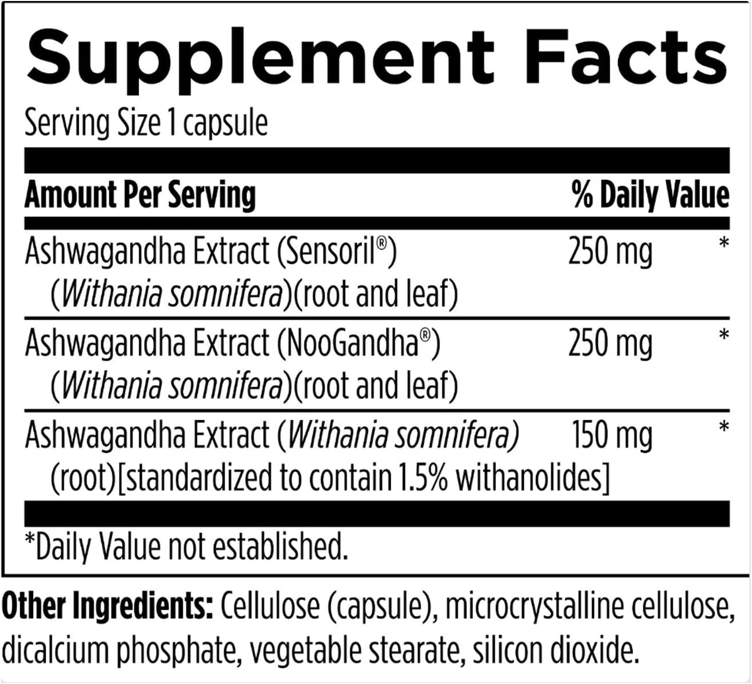 RHMD Stress Support: Triple Ashwagandha Root & Leaf Extract Supplement - Non-GMO (30 Capsules) for Radiant Health