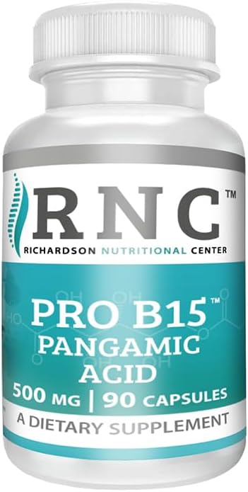 Richardson Nutritional Center B15 Complete Extra Strength Supplements - 500mg 90 VCapsules for Healthy Oxygen Energy Levels