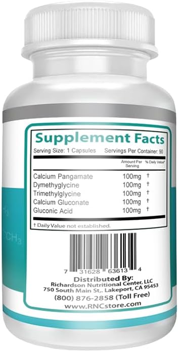 Richardson Nutritional Center B15 Complete Extra Strength Supplements - 500mg 90 VCapsules for Healthy Oxygen Energy Levels