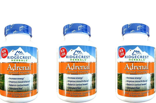 RidgeCrest Herbals Adrenal Fatigue Fighter Capsules - Pack of 3