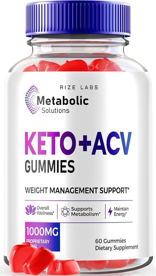 rize labs Apple Cider Vinegar Gummies for Advanced  Slimming Formula  - Metabolic Solutions with Keto - Official Reviews - 60 Gummies