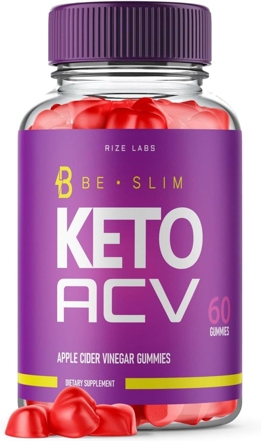 Rize Labs Be Slim Keto ACV Gummies - Advanced  Slimming Formula  & Energy Boost Supplement (60 Gummies)