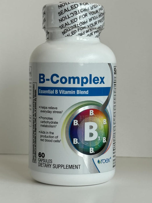 Roex B-Complex Vitamins: Biologically Active Forms for Brain, Heart, Energy, and Immune Support - 60 Count