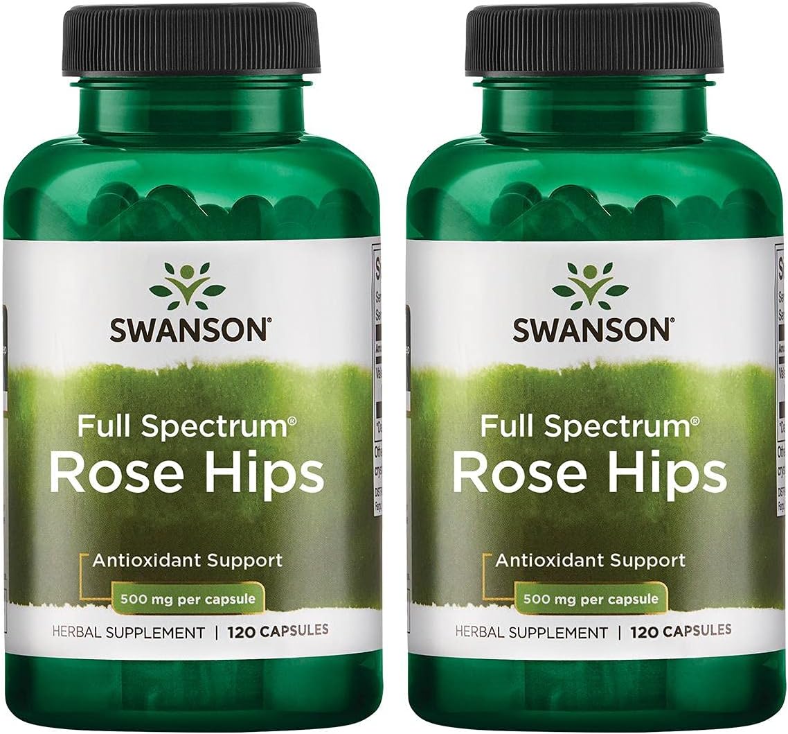 Rose Hips Herbal Supplement for Immune System Health & Weight Support - 240 Capsules, 500mg