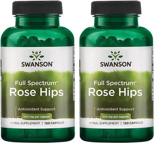 Rose Hips Herbal Supplement for Immune System Health & Weight Support - 240 Capsules, 500mg