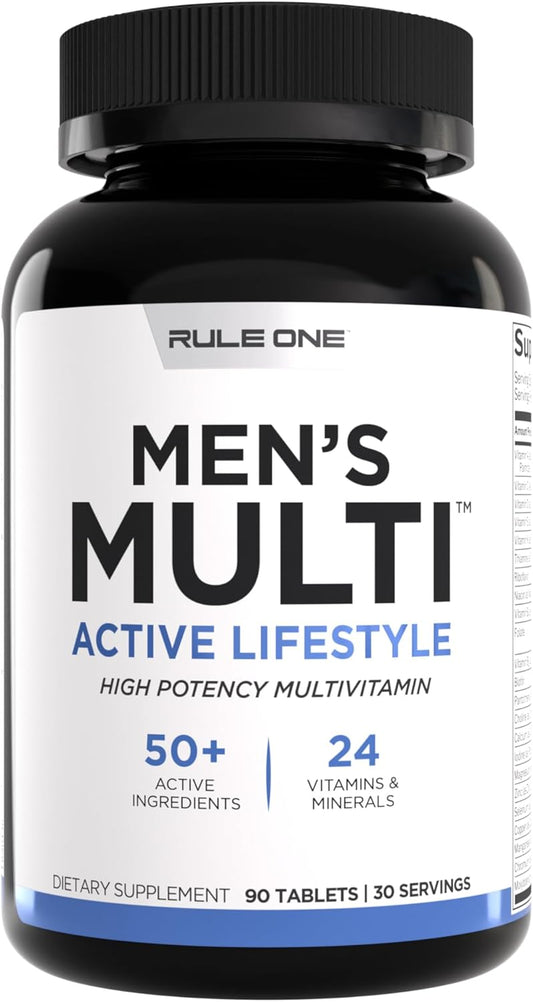 Rule 1 Men's Multi - Daily Vitamins, Minerals, Superfoods for Active Men (90 Tablets)