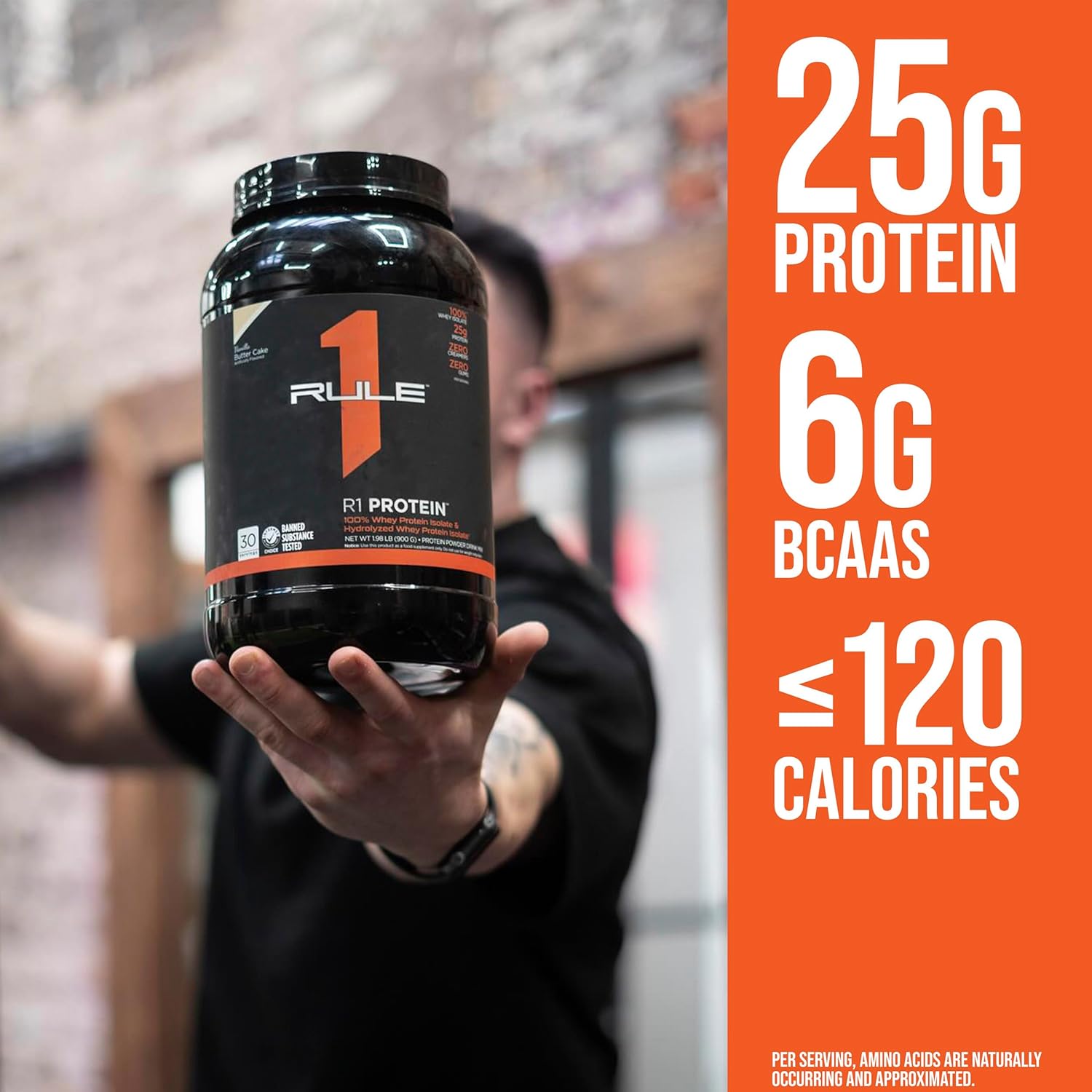 Rule One Proteins R1 Protein - 25g Fast-Acting Isolate & Hydrolysate Powder with 6g BCAAs - 10lb Vanilla Créme