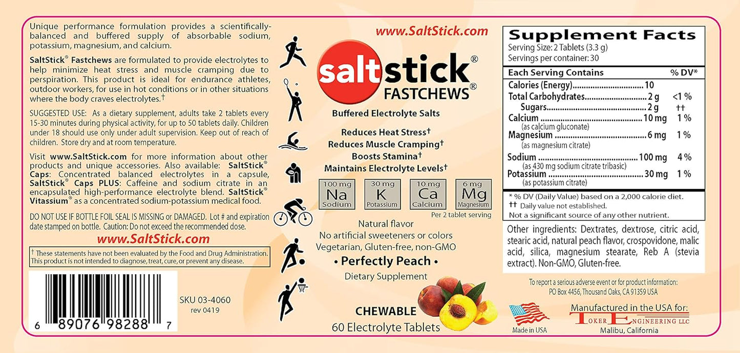 SaltStick Fastchews: Electrolyte Replacement Tablets for Athletes - 10ct Variety 4-Pack for Rehydration, Exercise Recovery, Hiking & Sports