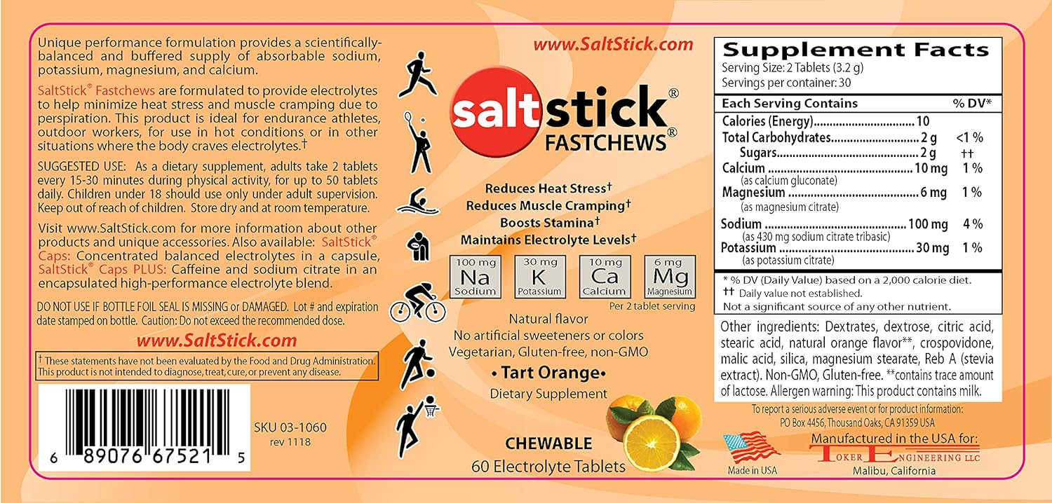 SaltStick Fastchews: Electrolyte Replacement Tablets for Athletes - 10ct Variety 4-Pack for Rehydration, Exercise Recovery, Hiking & Sports
