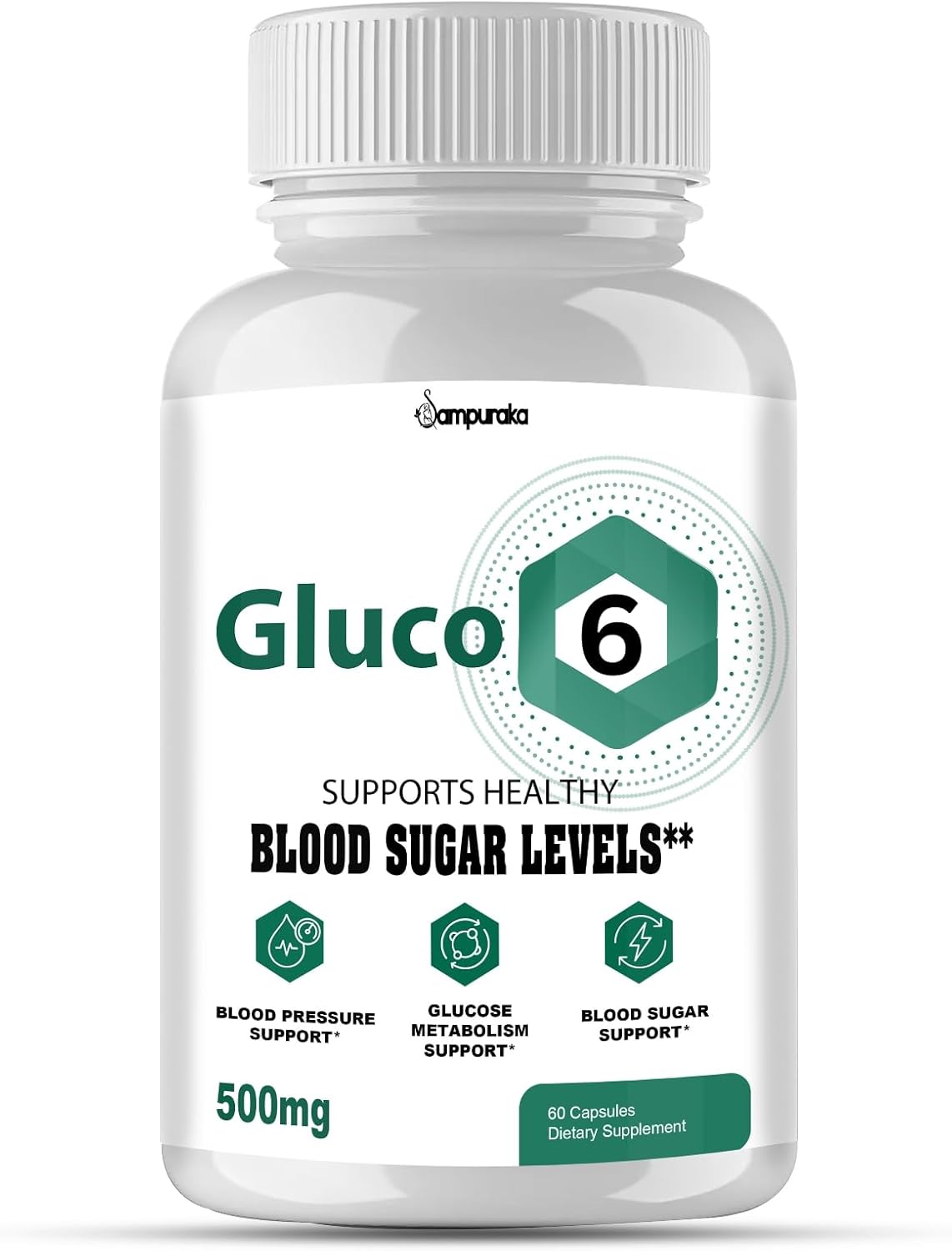 Sampuraka Gluco6 Advanced Formula Supplement - 30 Day Supply Pack