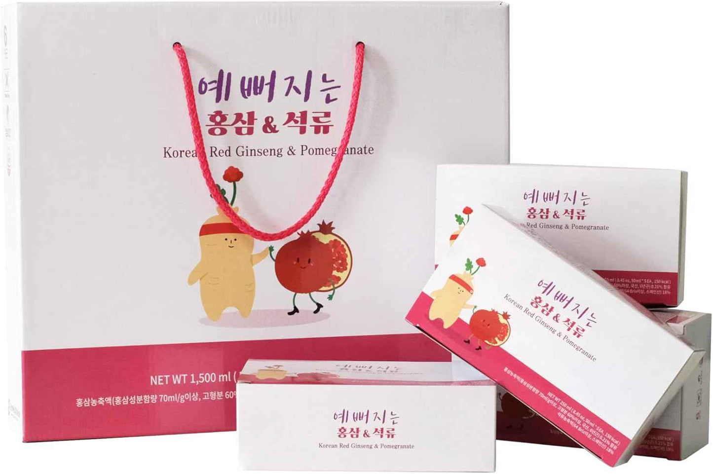 SAMSIDAE Korean Red Ginseng and Pomegranate Juice. Healthy Alternative Juice for Men and Women. K-Food. Made in Korea