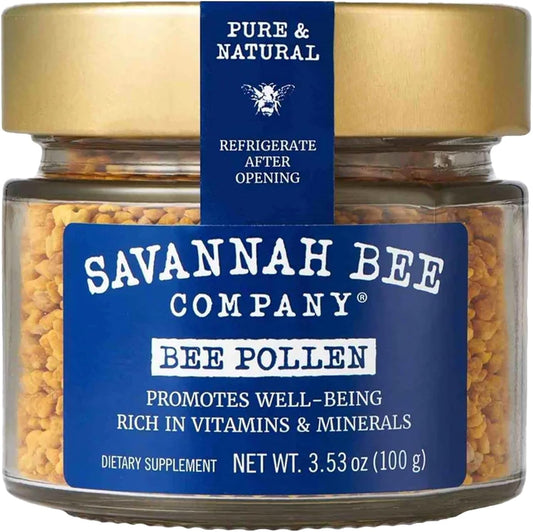 Savannah Bee Company Bee Pollen Supplement - Immune System Support - Antioxidant-Rich - Natural & Raw - Vitamins & Minerals