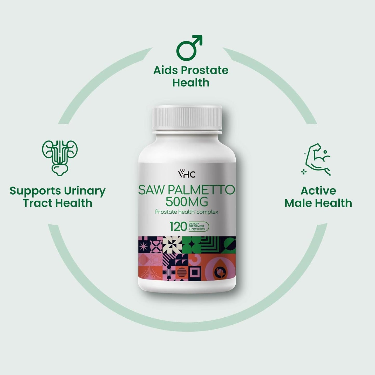 Saw Palmetto Extract 10X Potency with Pumpkin Seed Oil - Prostate & Bladder Support, Hair Growth DHT Blocker - 5000mg Equivalent - USA Made