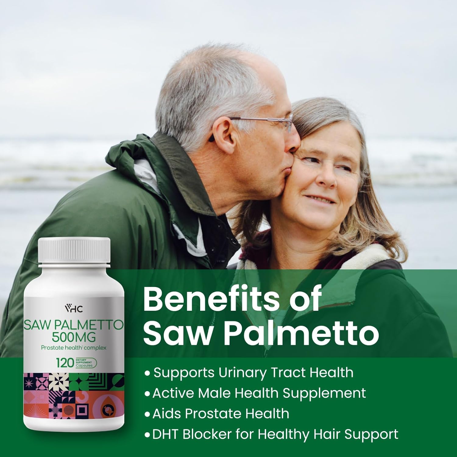 Saw Palmetto Extract 10X Potency with Pumpkin Seed Oil - Prostate & Bladder Support, Hair Growth DHT Blocker - 5000mg Equivalent - USA Made