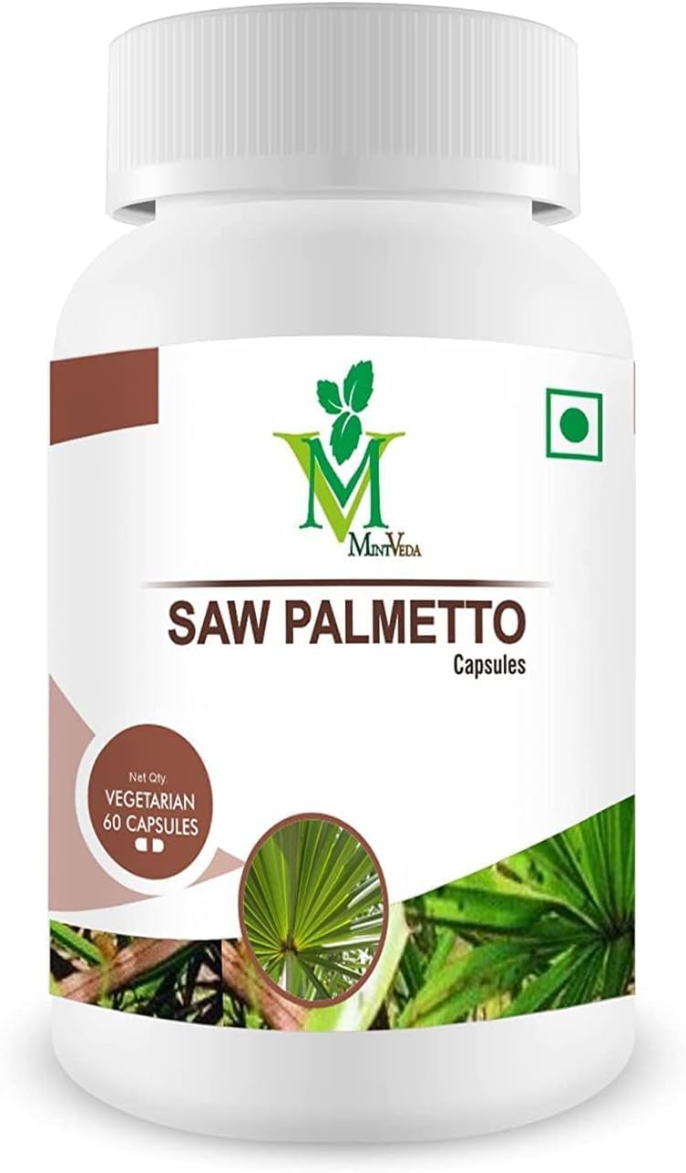 Saw Palmetto Extract Capsules 800mg | Natural Dietary Supplement for Hair & Prostate Health | Supports Urinary Health - 60 Veg Capsules