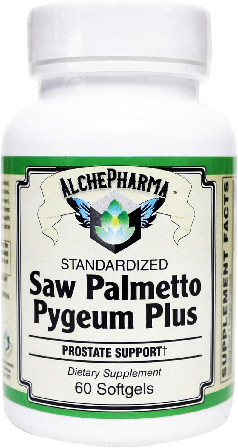 Saw Palmetto & PYGEUM Plus Prostate Support Softgels - European Standardized Formula (60 Count)