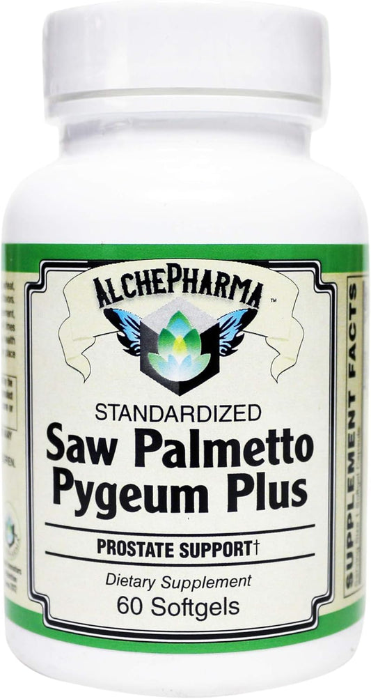 Saw Palmetto & PYGEUM Plus Prostate Support Softgels - European Standardized Formula (60 Count)