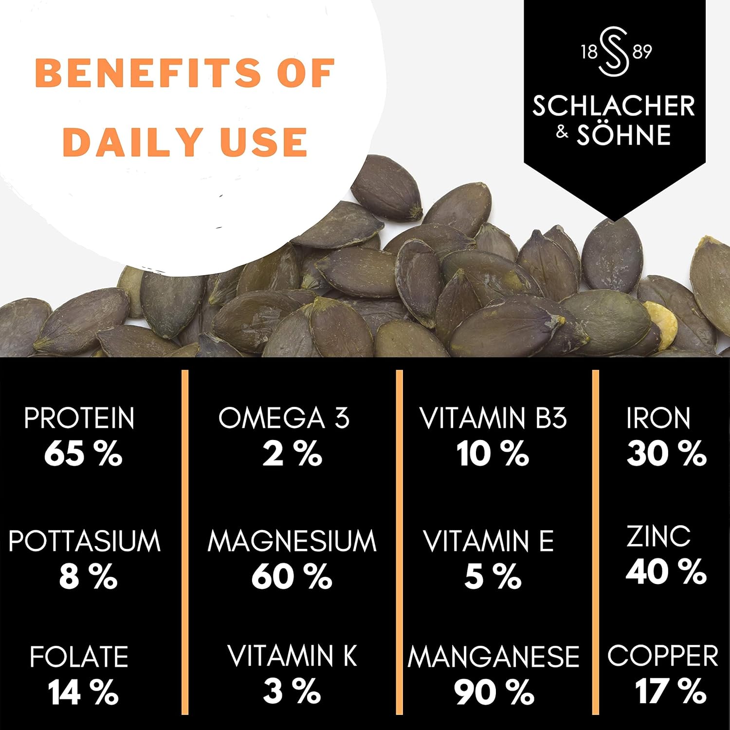 Schlacher & Söhne SS 1889 Styrian Pumpkin Seed Protein Powder 17.6 oz - Pure Plant Protein, Non-GMO, Gluten-Free, Vegan, Immune System Boost, Digestion Support - Made in Austria