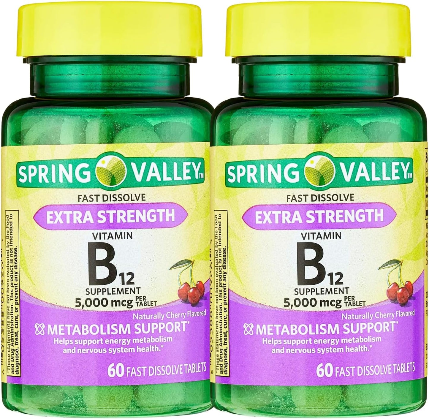 Schmidt Empire Spring Valley Cherry Flavor B12 Fast Dissolve Tablets 5,000 mcg - 120 Count