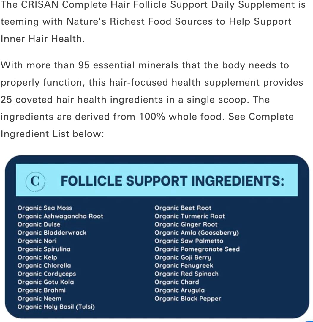 Sea Moss, Saw Palmetto, Amla Hair Growth Supplement for Complete Hair Follicle Support
