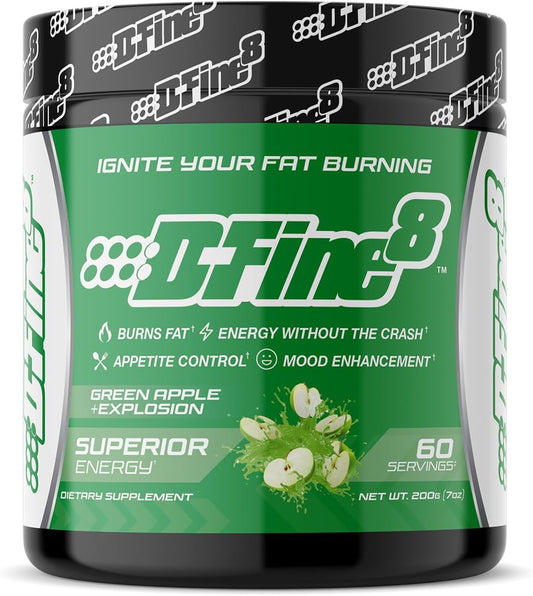 Senactiv Infused Thermogenic Pre-Workout Powder, Boost Energy & Focus, Sugar-Free, 300mg Caffeine, N-Acetyl-L-Tyrosine, Green Apple Flavor