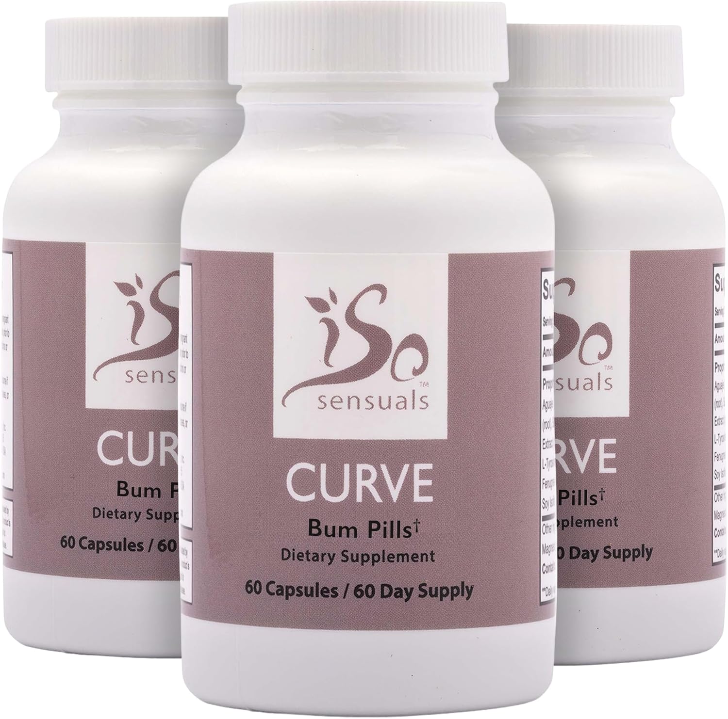 Set of 3 IsoSensuals Curve Pills for Natural Butt Enhancement