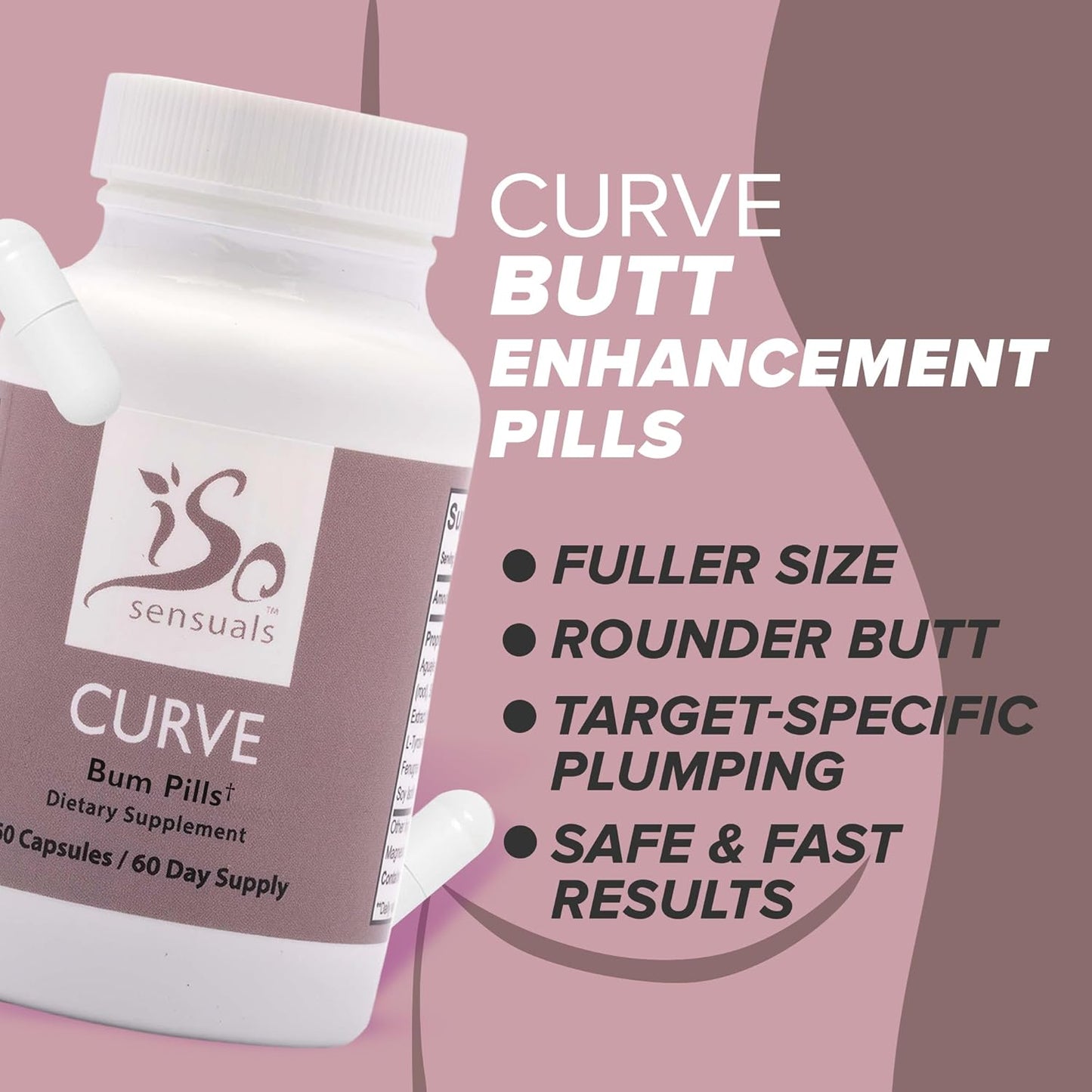 Set of 3 IsoSensuals Curve Pills for Natural Butt Enhancement