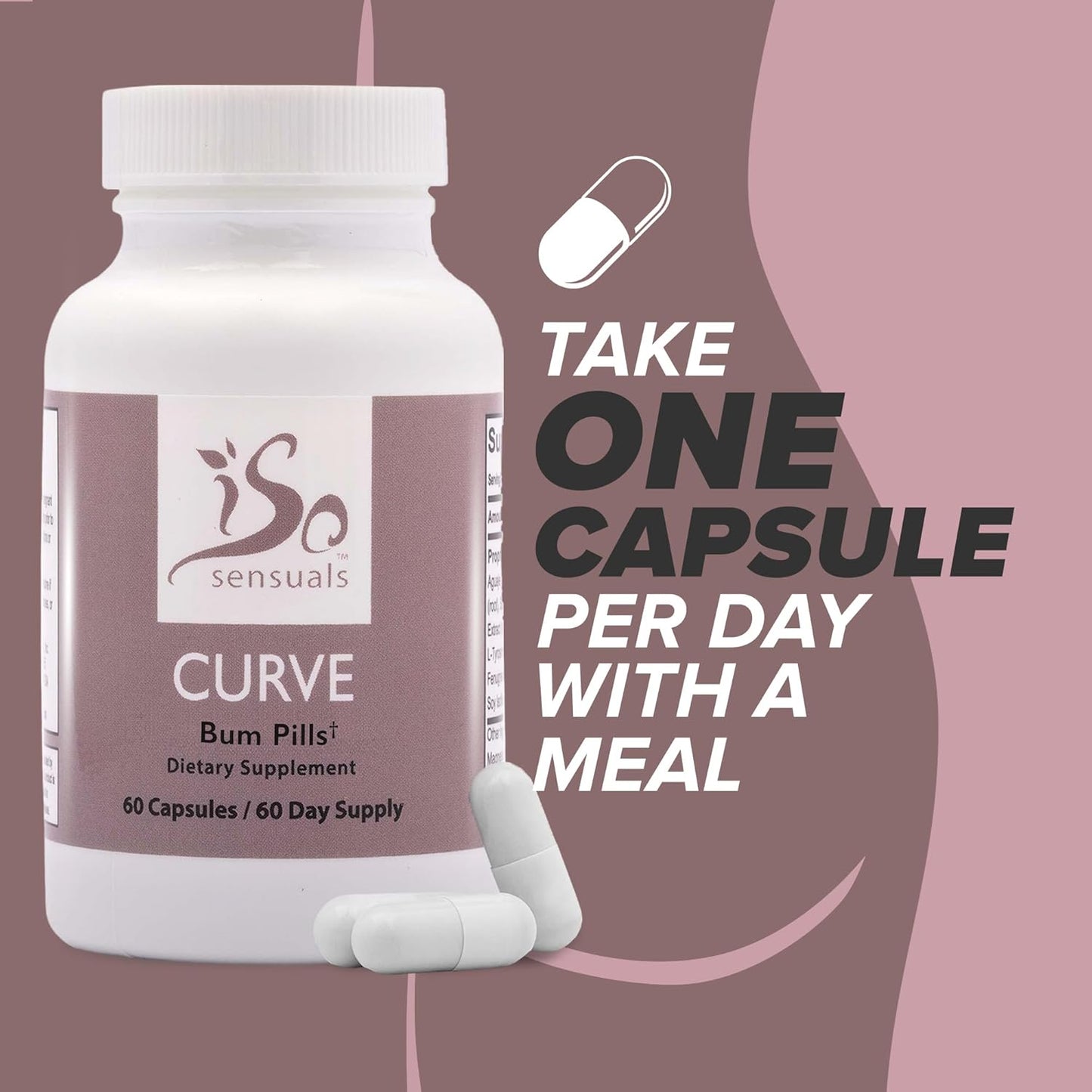Set of 3 IsoSensuals Curve Pills for Natural Butt Enhancement