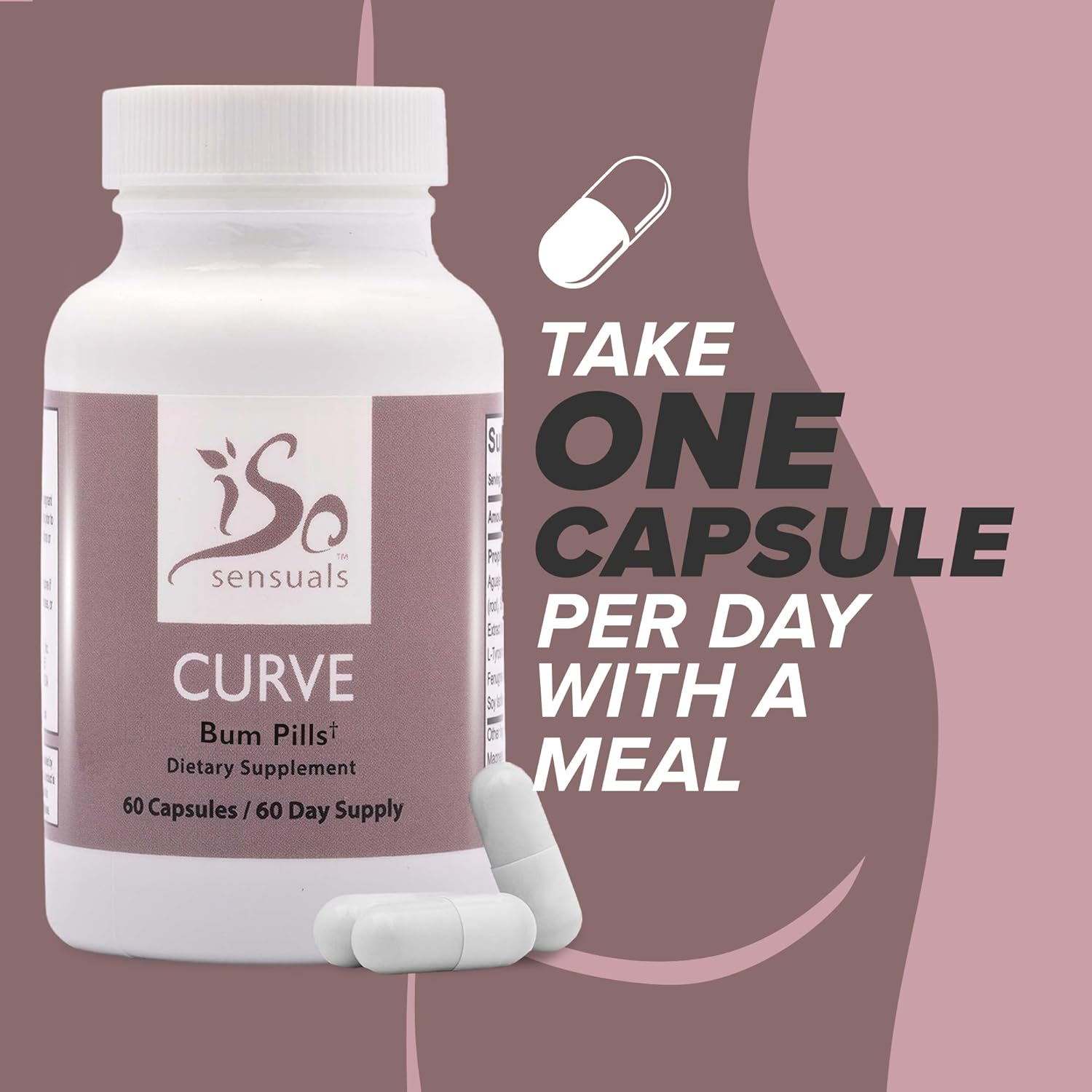 Set of 3 IsoSensuals Curve Pills for Natural Butt Enhancement