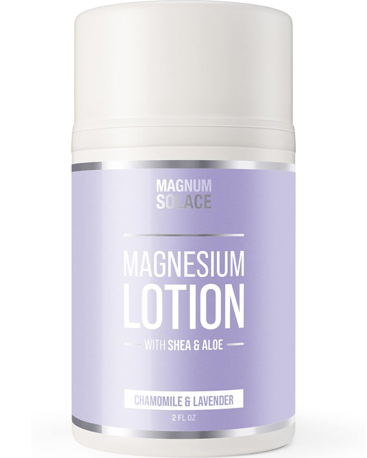 Shea Butter Infused Magnum Solace Magnesium Lotion for Legs - Great Substitute for Topical Cream
