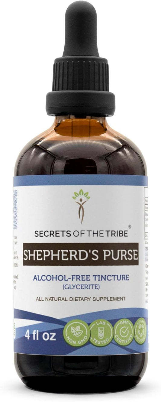 Shepherd's Purse Alcohol-Free Liquid Extract - Natural Dried Herb Tincture Supplement