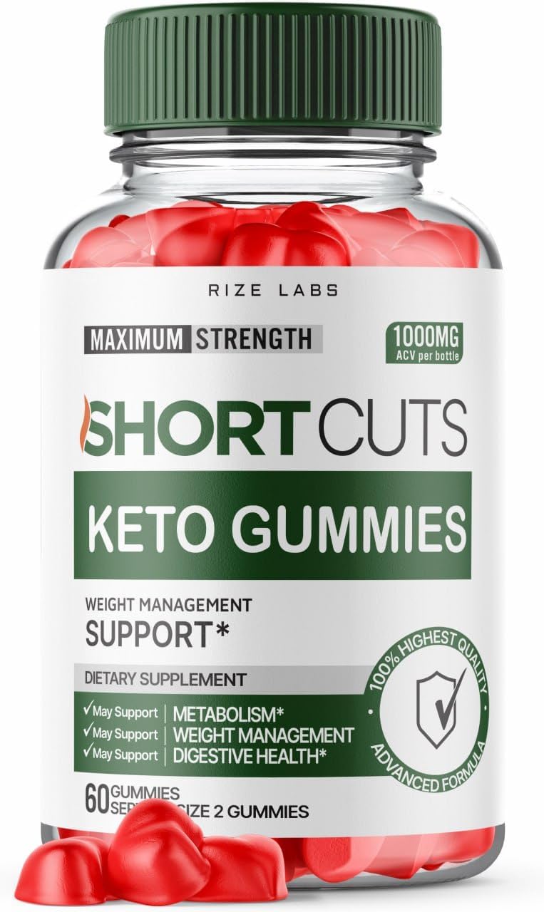 Shortcuts Keto Gummies with ACV for Advanced  Slimming Formula  and Energy Boost - 60 Gummies