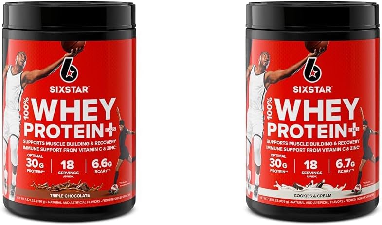 Six Star Elite Series 100% Whey Protein Plus Bundle - Triple Chocolate & Cookies and Cream 1.8lbs (US)