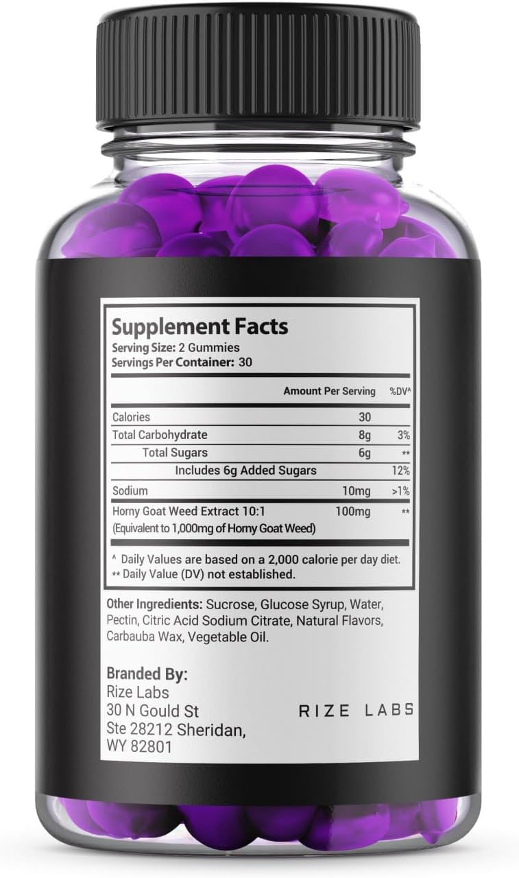 Size Revive Plus Gummies for Men by Rize Labs - 2 Pack of Premium Male Formula for Active Lifestyle - 120 Gummies