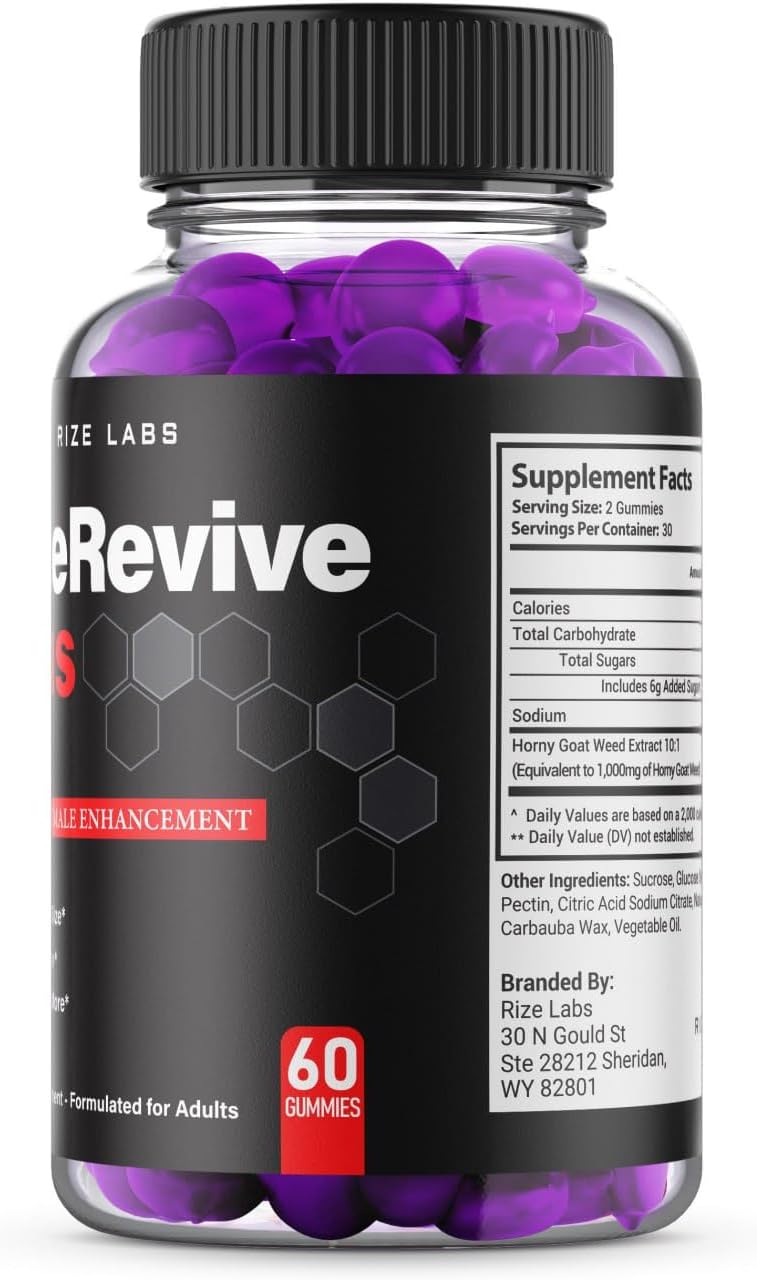 Size Revive Plus Gummies for Men by Rize Labs - 2 Pack of Premium Male Formula for Active Lifestyle - 120 Gummies