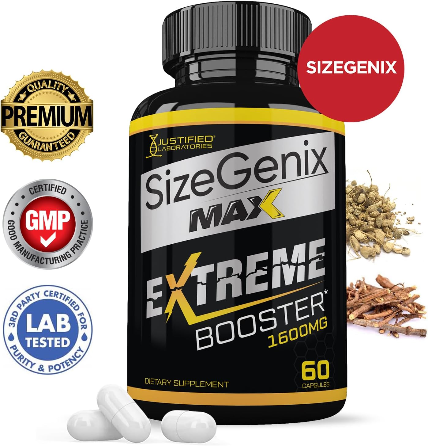 Sizegenix Max 1600MG Advanced Men's Health Formula - 60 Capsules by Justified Laboratories