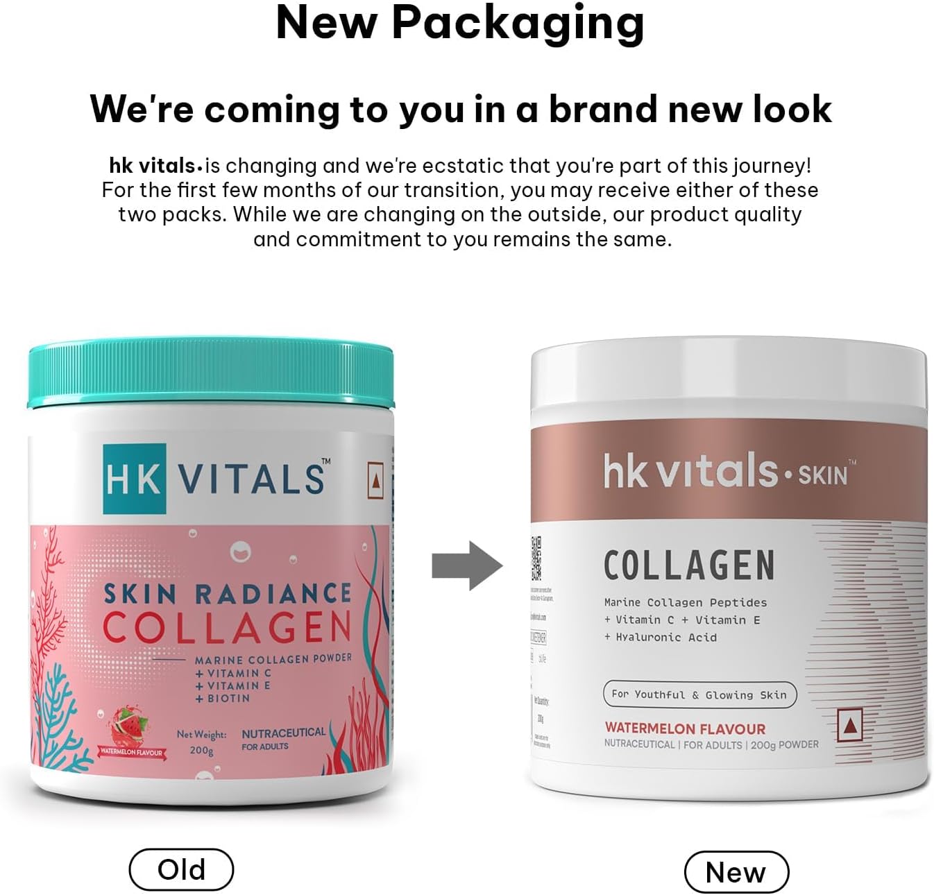 Skin Radiance Marine Collagen Supplement with Watermelon Flavor - 200g, Infused with Vitamin C, E, and Sodium Hyaluronate for Healthy Skin, Hair, and Nails