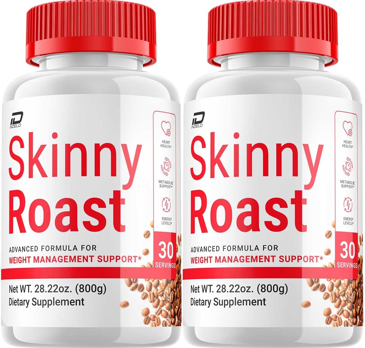 SkinnyRoast Advanced Formula Capsules - Maximum Strength Dietary Supplement, 800MG Skinny Roast Pills (2 Pack - 120 Capsules)